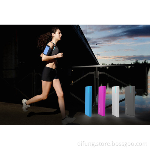 Best fashion logo printing power bank long time smart with ultra-slim charger